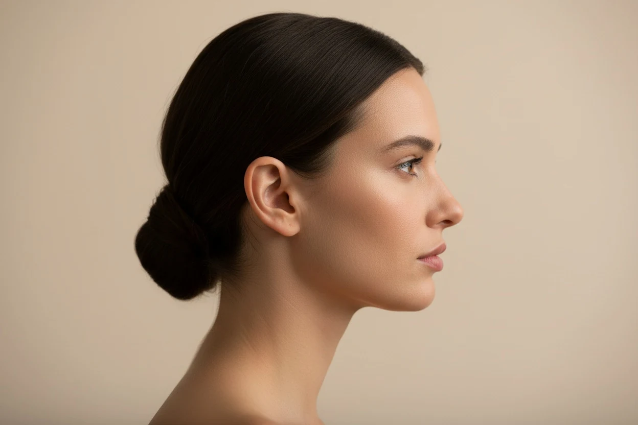 The side profile — the one analysis FaceIQ Labs gives away free, and the view a front photo cannot measure