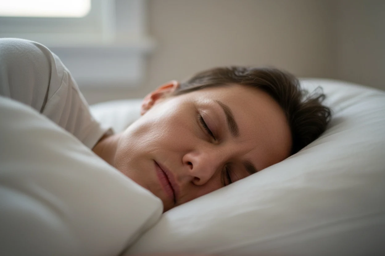 Hours of nightly compression against a pillow — the one habit in the twin study with a clear route to the face