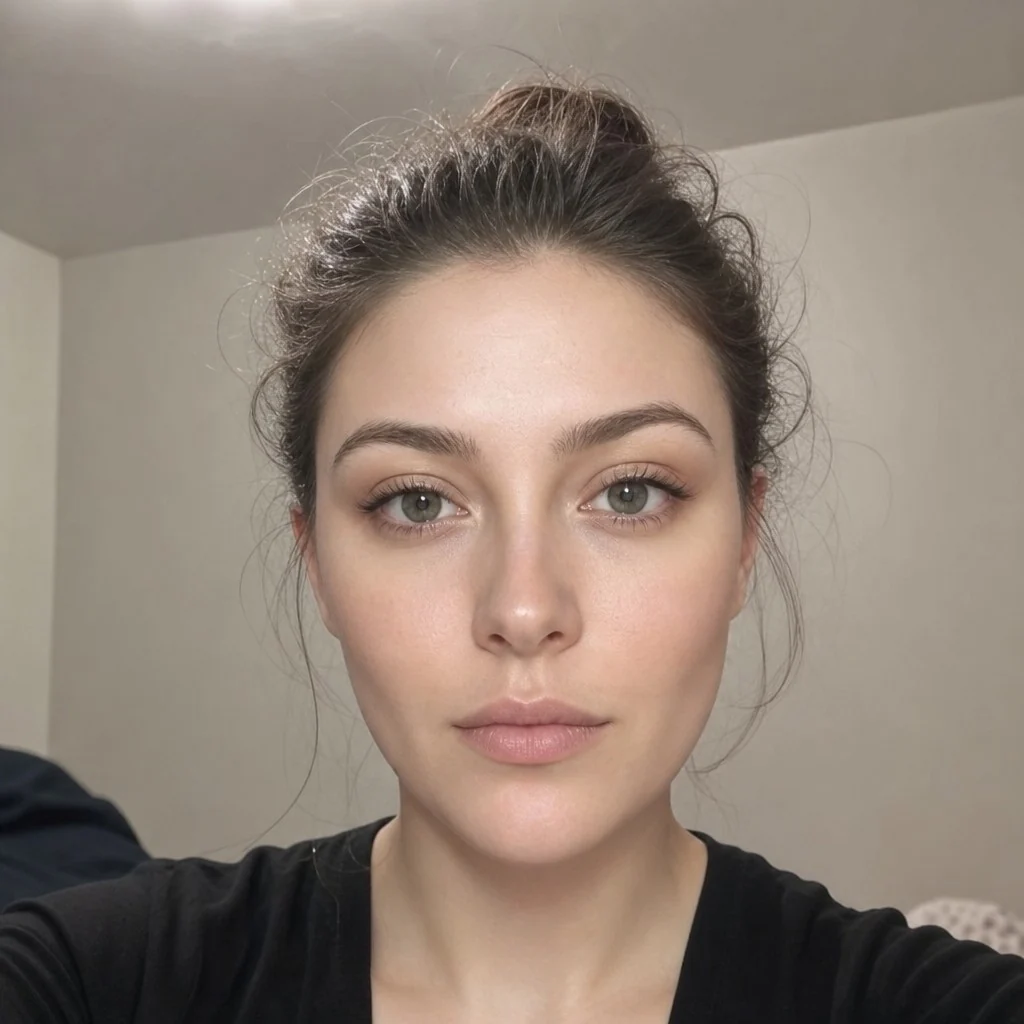 The same face with a looksmax pack simulation applied by AI