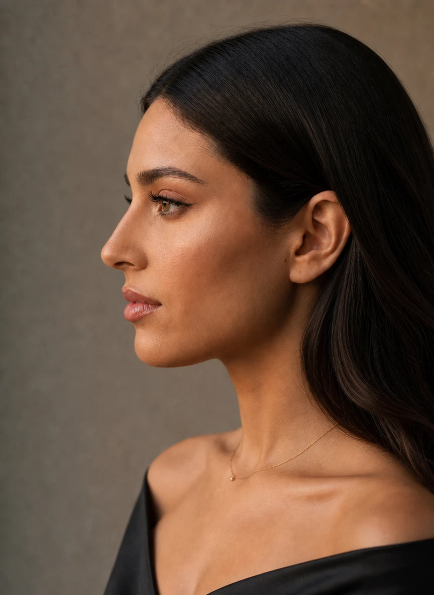 Rhinoplasty after AI simulation example