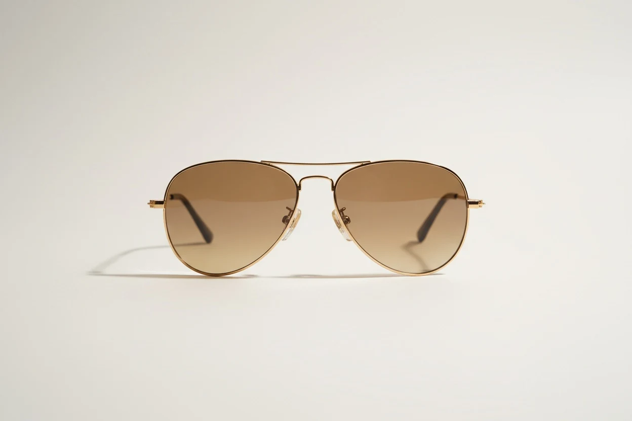 Aviator frames — teardrop lenses on a thin metal double bridge