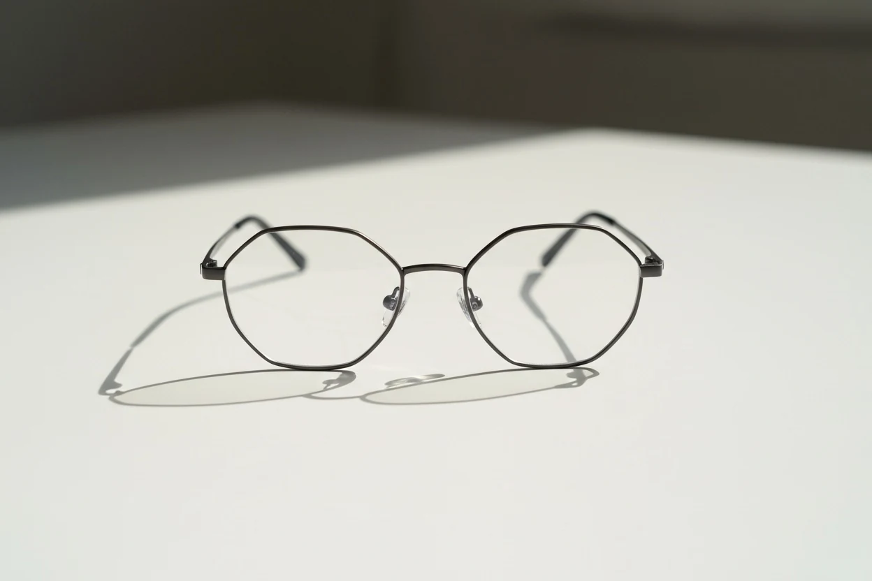 Geometric frames — angular multi-sided lenses