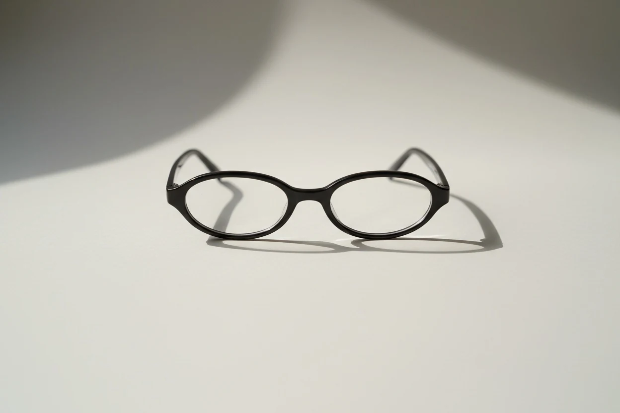 Oval frames — softly rounded lenses, wider than they are tall