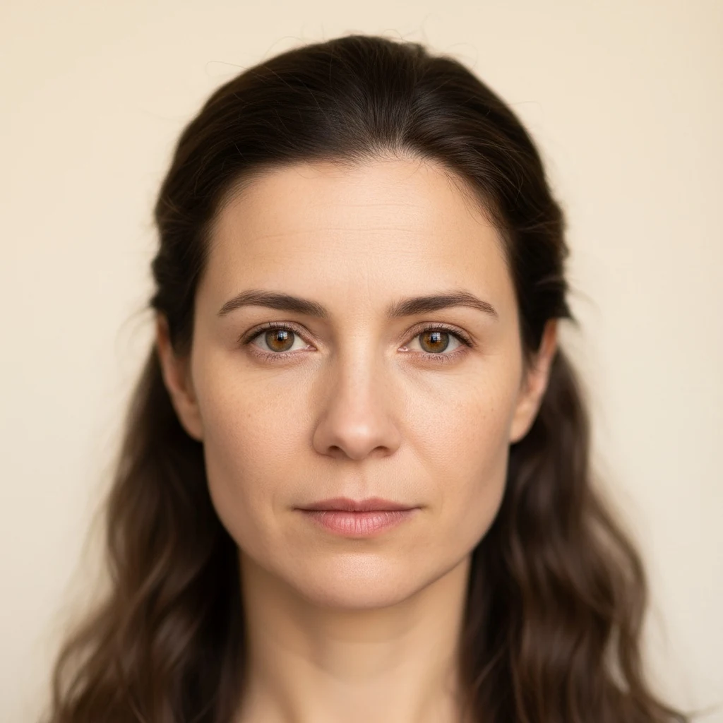 Sample photo of an adult woman facing the camera straight on