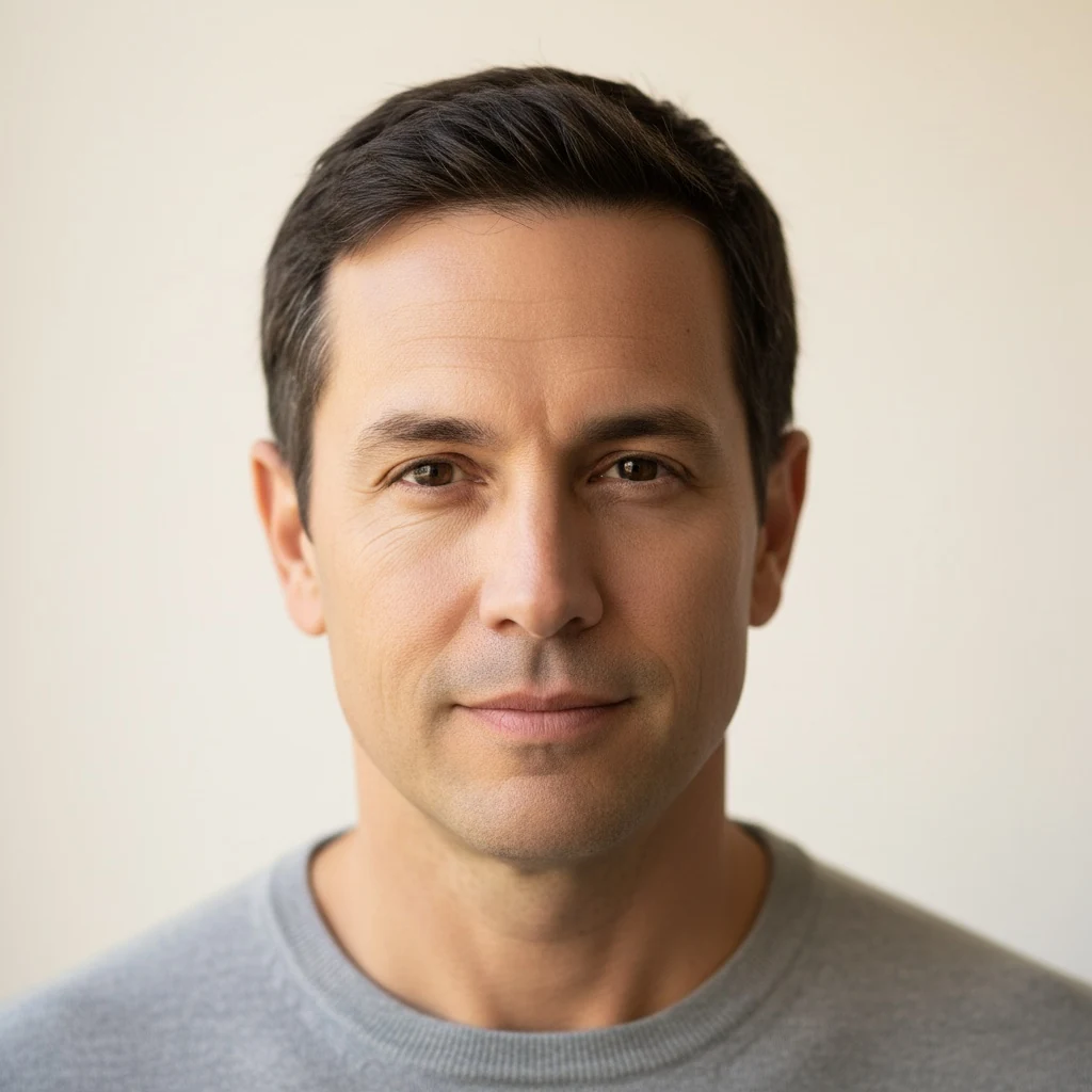 Sample photo of an adult man facing the camera straight on